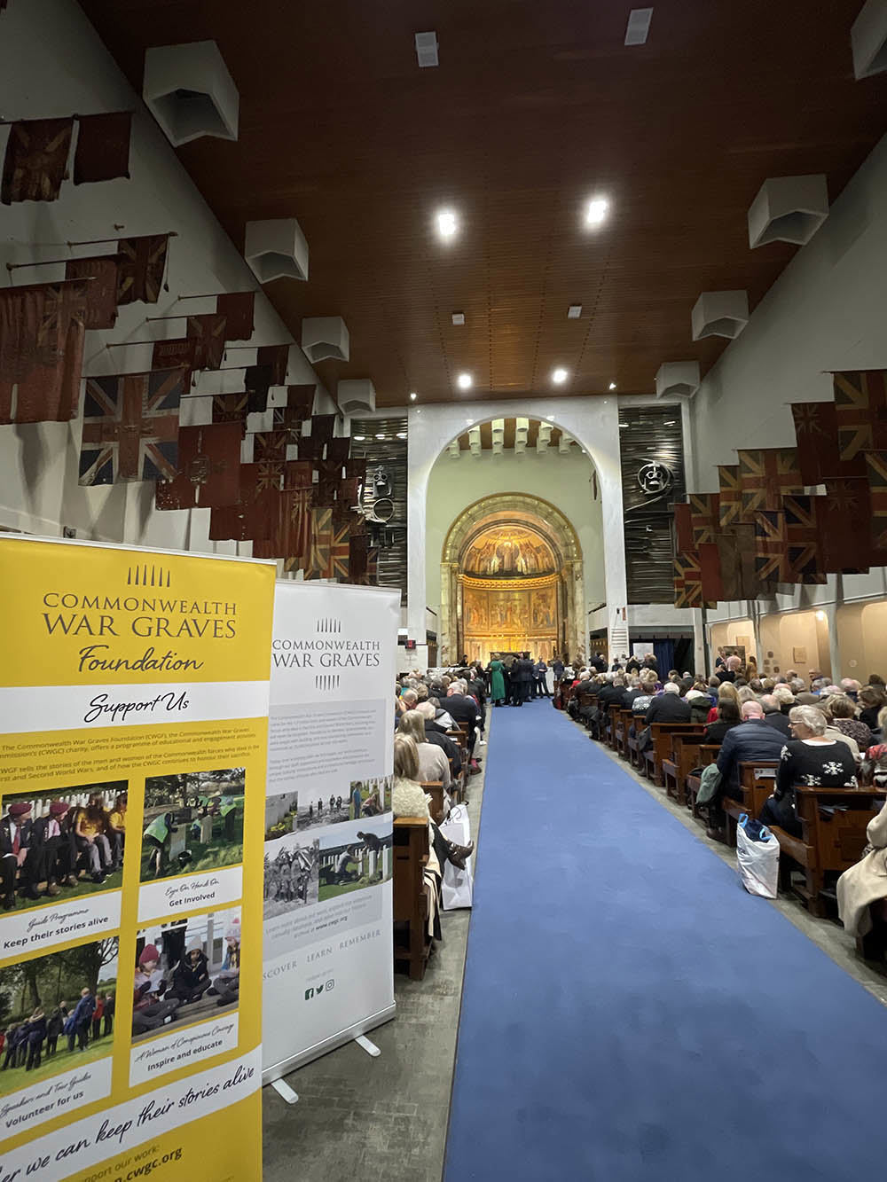 Interior of the Guards' Chapel London.