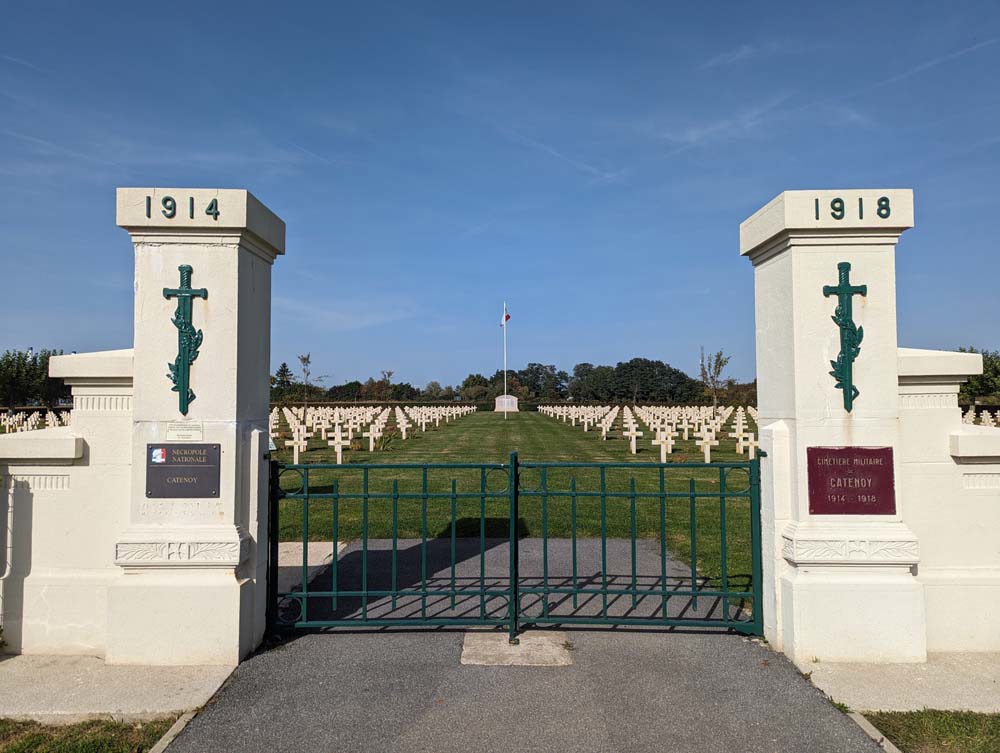 Catenoy French National Cemetery front gates