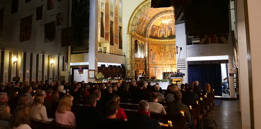 Congregation in Guards' Chapel, London.