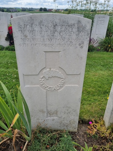 Headstone of Corporal Walter in Tyne Cot