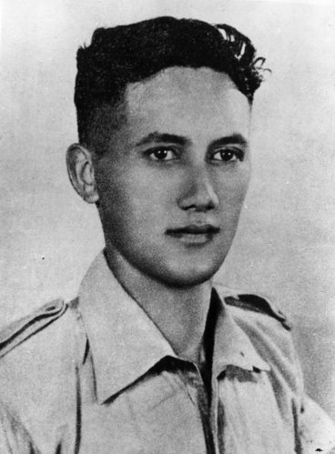 Black and white portrait photograph of Second Lieutenant Moana-Nui-a-Kiwa Ngarimu