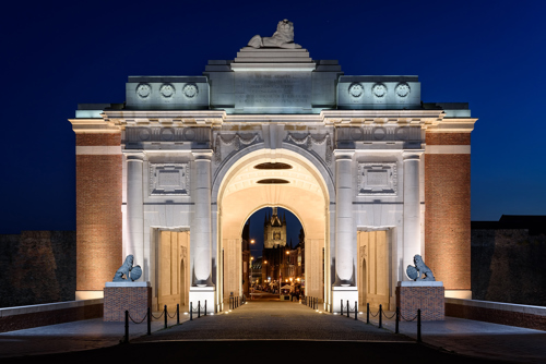 Ypres (Menin Gate) Memorial in Ypres, Belgium.