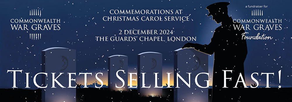 CWGF Commemorations at Christmas Tickets Selling Fast Banner