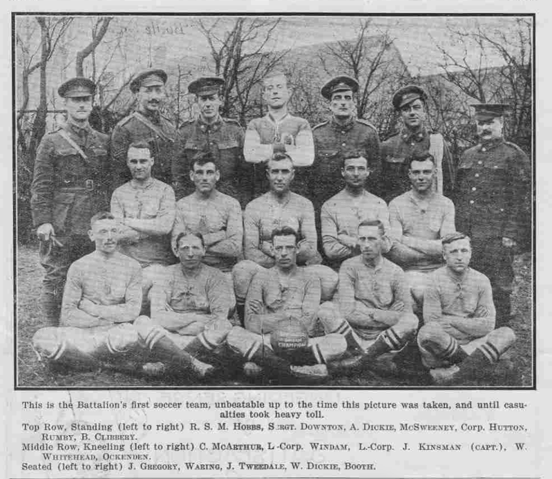 Canadian Battalion Football Team Circa 1914