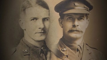 Harry and Ronald Woodhouse in WW1 Era British Uniforms.