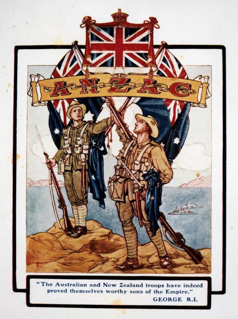 WW1 era ANZAC propaganda poster